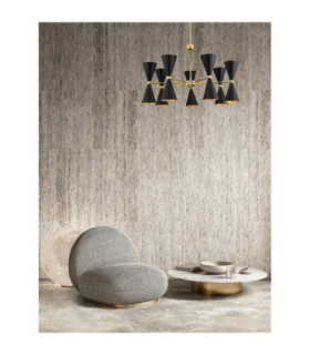 Gala Multi Arm Pendant Ceiling Light Matt Black Gold E14 14x5W-2