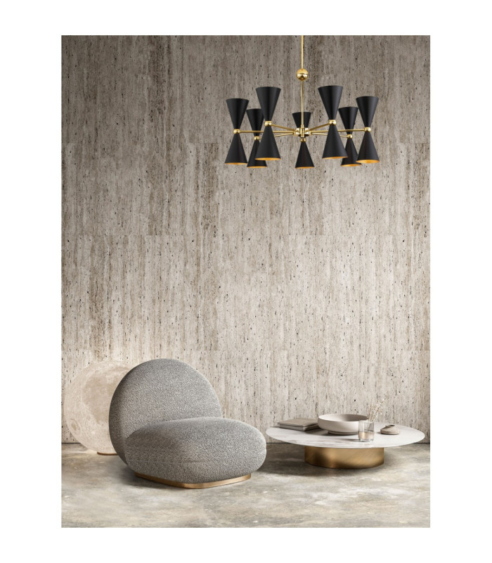 Gala Multi Arm Pendant Ceiling Light Matt Black Gold E14 14x5W-2
