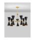 Gala Multi Arm Pendant Ceiling Light Matt Black Gold E14 14x5W-4