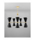 Gala Multi Arm Pendant Ceiling Light Matt Black Gold E14 14x5W-5
