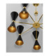 Gala Multi Arm Pendant Ceiling Light Matt Black Gold E14 14x5W-8