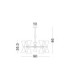 Gala Multi Arm Pendant Ceiling Light Matt Black Gold E14 14x5W-9