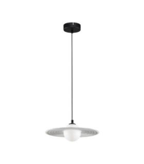 Reflet 30cm Dome Pendant Ceiling Light Sandy Black White LED G9 1x5W-1