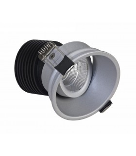 LED Recessed Tiltable Downlight, Silver, 25 deg. Beam Angle, 760lm, 3000K, IP20, DRIVER NOT INC. - 2