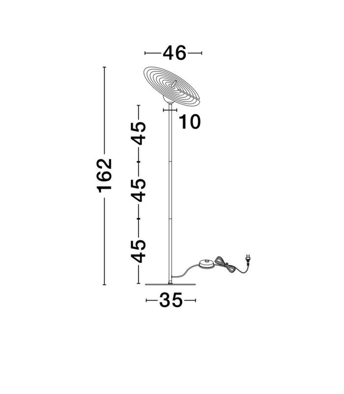 Reflet Floor Lamp Sandy Black White LED G9 1x5W-8