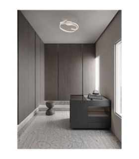 Nocci Integrated LED Semi Flush Ceiling Light Sandy White Triac Dimmable LED 47W 2484lm 2700-3000-4000K CCT-2