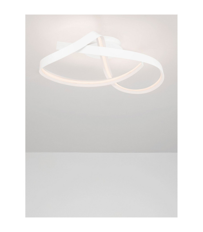 Nocci Integrated LED Semi Flush Ceiling Light Sandy White Triac Dimmable LED 47W 2484lm 2700-3000-4000K CCT-4