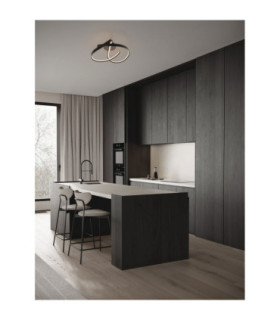Olia Integrated LED Semi Flush Ceiling Light Sandy Black Triac Dimmable LED 47W 2484lm 2700-3000-4000K CCT-2