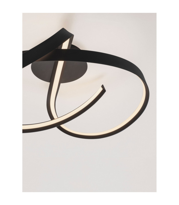 Olia Integrated LED Semi Flush Ceiling Light Sandy Black Triac Dimmable LED 47W 2484lm 2700-3000-4000K CCT-5