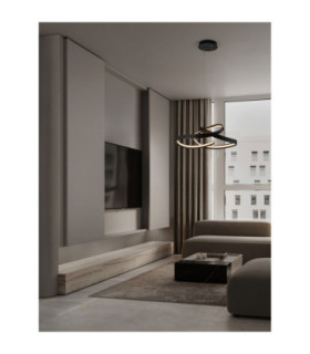 Olia Integrated LED Pendant Ceiling Light Sandy Black Triac Dimmable LED 47W 3075lm 2700-3000-4000K CCT-2
