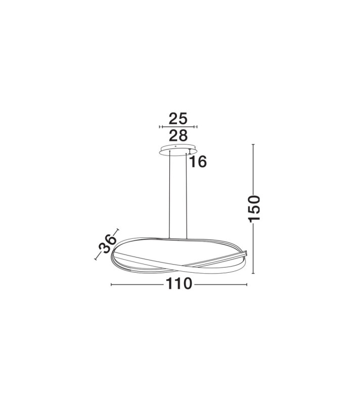 Olia Integrated LED Pendant Ceiling Light Sandy Black Triac Dimmable LED 47W 3085lm 2700-3000-4000K CCT-11