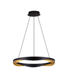 Radon Integrated LED Pendant Ceiling Light Matt Black Gold Triac Dimmable LED 53W 1751lm 3000K-1