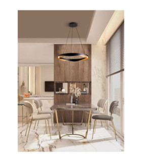 Radon Integrated LED Pendant Ceiling Light Matt Black Gold Triac Dimmable LED 53W 1751lm 3000K-2