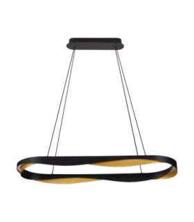 Radon Integrated LED Pendant Ceiling Light Matt Black Gold Triac Dimmable LED 63W 3093lm 3000K-1