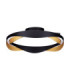 Radon Integrated LED Semi Flush Ceiling Light Matt Black Gold Triac Dimmable LED 40W 1244lm 3000K-1