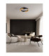 Radon Integrated LED Semi Flush Ceiling Light Matt Black Gold Triac Dimmable LED 40W 1244lm 3000K-2