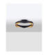 Radon Integrated LED Semi Flush Ceiling Light Matt Black Gold Triac Dimmable LED 40W 1244lm 3000K-4
