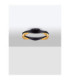 Radon Integrated LED Semi Flush Ceiling Light Matt Black Gold Triac Dimmable LED 40W 1244lm 3000K-5