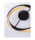 Radon Integrated LED Semi Flush Ceiling Light Matt Black Gold Triac Dimmable LED 40W 1244lm 3000K-7