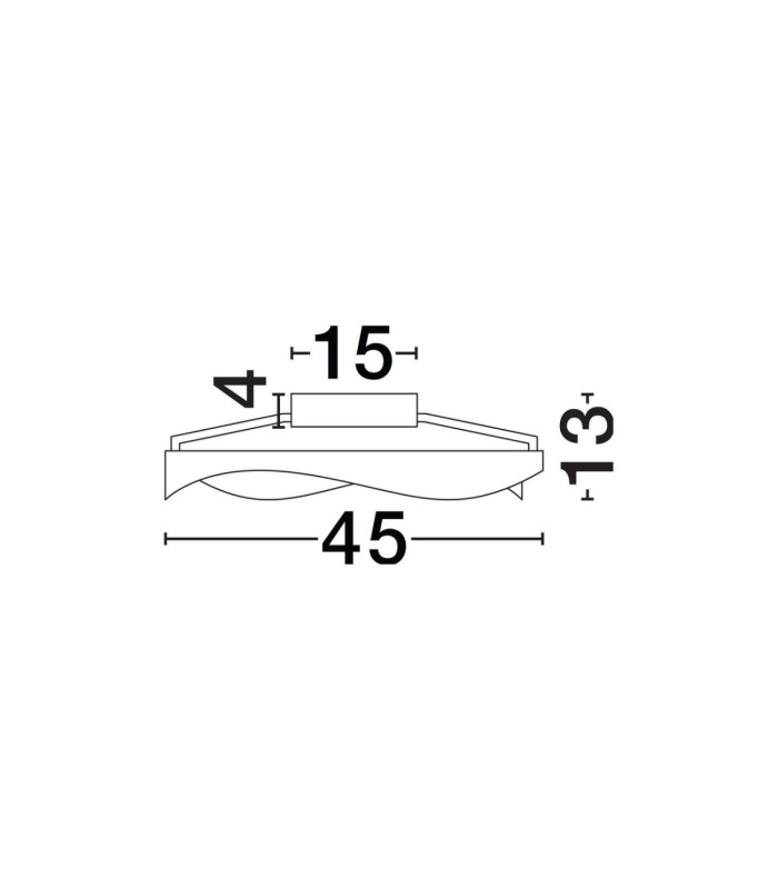 Radon Integrated LED Semi Flush Ceiling Light Matt Black Gold Triac Dimmable LED 40W 1244lm 3000K-9
