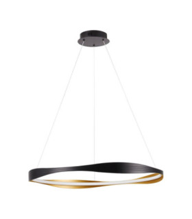 Dobi Integrated LED Pendant Ceiling Light Sandy Black Gold Dimmable LED 40W 1472lm 2700-5000K CCT Remote Control-1