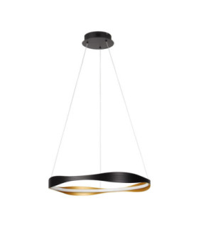 Dobi Integrated LED Pendant Ceiling Light Sandy Black Gold Dimmable LED 32W 1192lm 2700-5000K CCT Remote Control-1