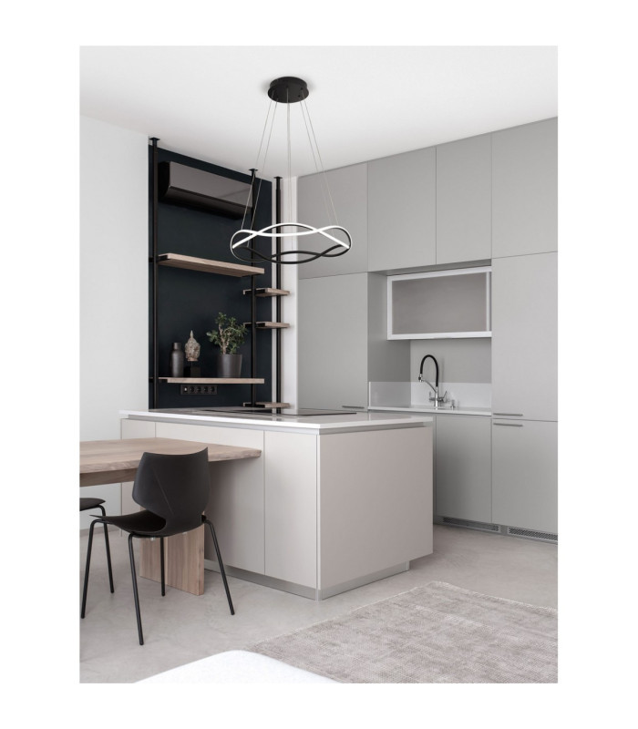 Jinal Integrated LED Pendant Ceiling Light Black Triac Dimmable LED 34W 2482lm 3000K-2