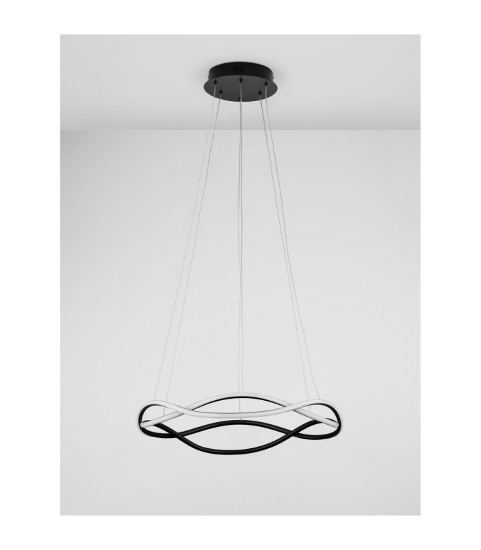 Jinal Integrated LED Pendant Ceiling Light Black Triac Dimmable LED 34W 2482lm 3000K-3