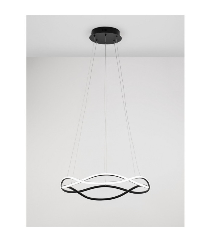 Jinal Integrated LED Pendant Ceiling Light Black Triac Dimmable LED 34W 2482lm 3000K-4