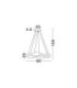 Jinal Integrated LED Pendant Ceiling Light Black Triac Dimmable LED 34W 2482lm 3000K-6
