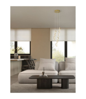 Soline Cluster Pendant Ceiling Light Gold Triac Dimmable LED 54W 2196lm 3000K-2