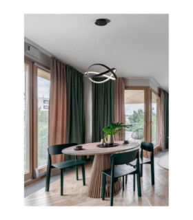 Odrey Integrated LED Pendant Ceiling Light Sandy Black Gold Dimmable LED 40W 2033lm 2700-3500-5000K CCT Remote Control-2