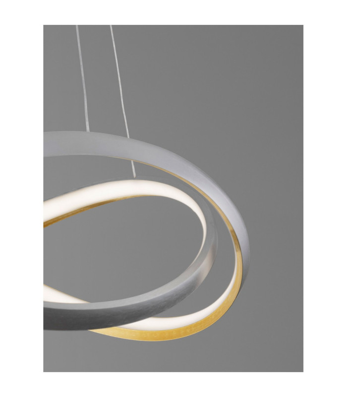 Odrey Integrated LED Pendant Ceiling Light Silver Gold Dimmable LED 40W 2033lm 2700-3500-5000K CCT Remote Control-2