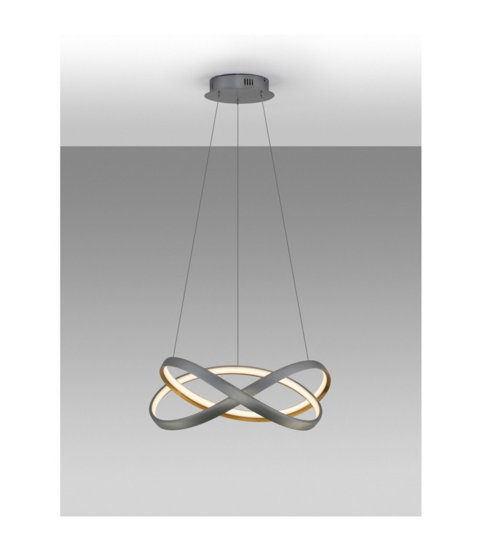 Odrey Integrated LED Pendant Ceiling Light Silver Gold Dimmable LED 40W 2033lm 2700-3500-5000K CCT Remote Control-4