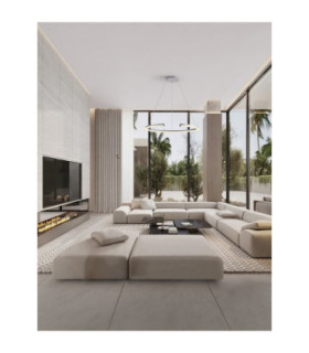 Elmo Integrated LED Pendant Ceiling Light Chrome Triac Dimmable LED 58W 3728lm 3500K-2