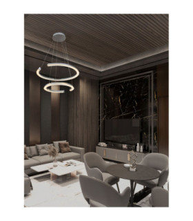 Elmo Integrated LED Pendant Ceiling Light Chrome Triac Dimmable LED 70W 4117lm 3500K-2