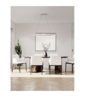 Elmo Integrated LED Pendant Ceiling Light Chrome Triac Dimmable LED 48W 2986lm 3500K-2