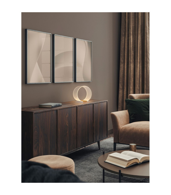 Valentin Round Integrated LED Table Lamp Matt Gold Triac Dimmable LED 14W 786lm 3000K-2