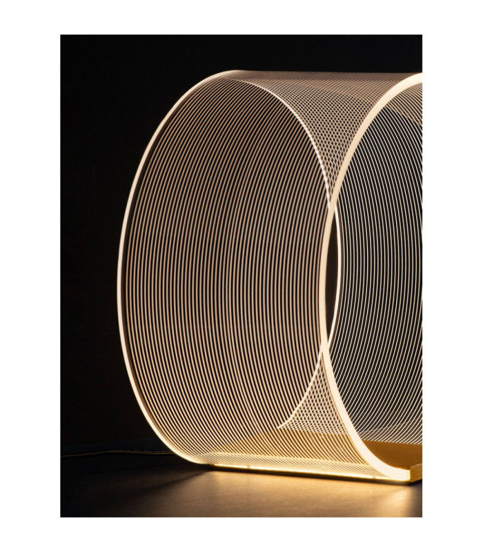 Valentin Round Integrated LED Table Lamp Matt Gold Triac Dimmable LED 14W 786lm 3000K-7