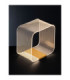 Valentin Square Integrated LED Table Lamp Matt Gold Triac Dimmable LED 14W 786lm 3000K-3
