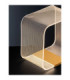 Valentin Square Integrated LED Table Lamp Matt Gold Triac Dimmable LED 14W 786lm 3000K-5