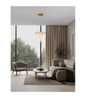 Valentin Integrated LED Pendant Ceiling Light Matt Gold Triac Dimmable LED 20W 1395lm 3000K-2