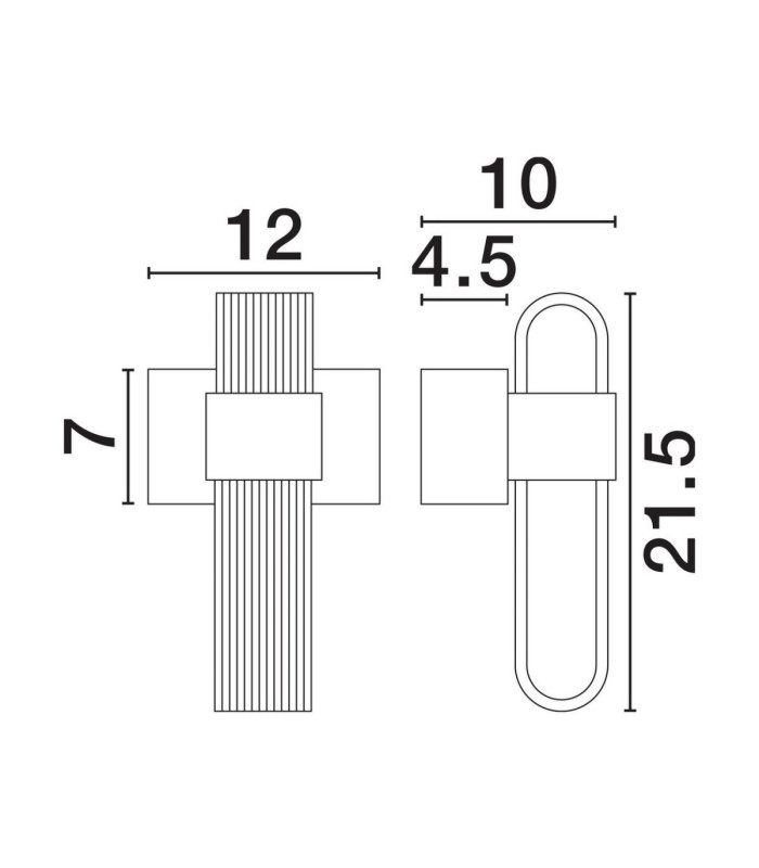 Argo Integrated LED Wall Lamp Brass Gold LED 10W 413lm 3000K-2