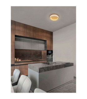 Kinara Integrated LED Semi Flush Ceiling Light Platinum Gold Triac Dimmable LED 46W 2764lm 3000K-2