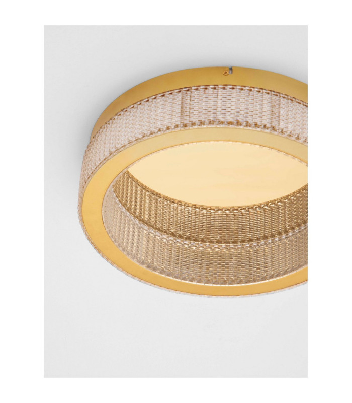 Kinara Integrated LED Semi Flush Ceiling Light Platinum Gold Triac Dimmable LED 46W 2764lm 3000K-5