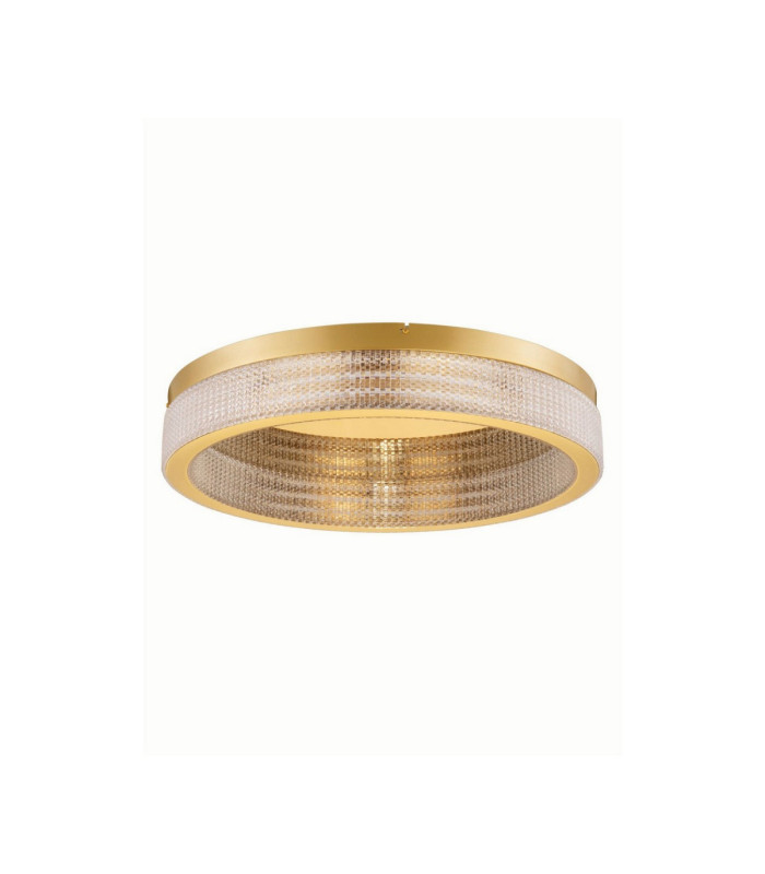 Kinara Integrated LED Semi Flush Ceiling Light Platinum Gold Triac Dimmable LED 70W 3666lm 3000K-1