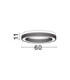 Kinara Integrated LED Semi Flush Ceiling Light Platinum Gold Triac Dimmable LED 70W 3666lm 3000K-5