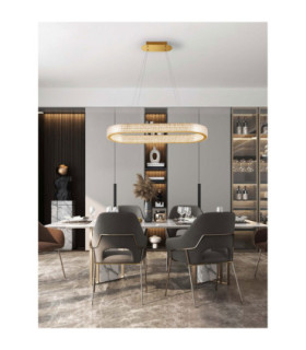 Kinara Integrated LED Pendant Ceiling Light Platinum Gold Triac Dimmable LED 70W 5444lm 3000K-2