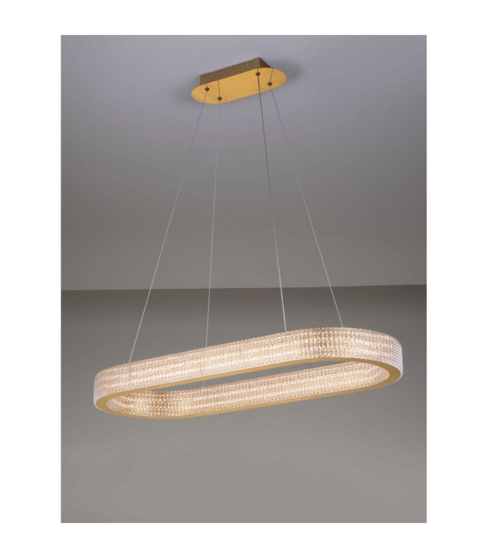 Kinara Integrated LED Pendant Ceiling Light Platinum Gold Triac Dimmable LED 70W 5444lm 3000K-8
