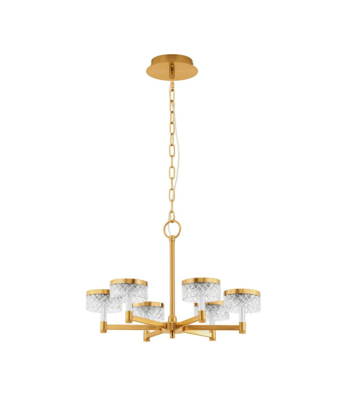 Bion Multi Arm Pendant Ceiling Light Brass Gold LED 38W 2399lm 3000K-1